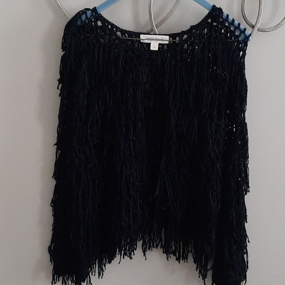 Painted Threads fringe cardigan